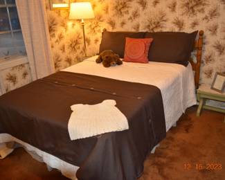Full size bed- wood headboard 