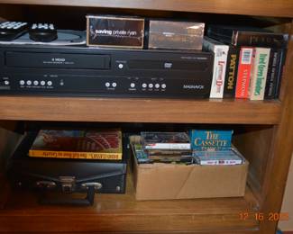 VCR DVD  player - cassettes - VHS tapes