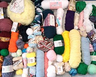 KNITTING CROCHET VINTAGE YARN LOT