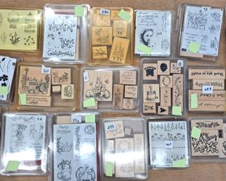 CARD MAKING SCRAPBOOKING RUBBER STAMPS LOT STAMPIN UP RETIRED