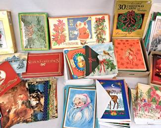 VINTAGE CHRISTMAS CARDS LOT