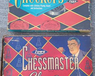 ANTIQUE BOARD GAMES CHECKERS