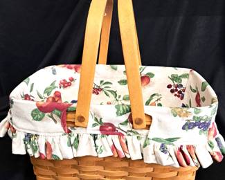 LONGABERGER BASKET LARGE W FABRIC