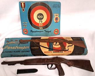RARE PARATROOPER MILITARY TOY RIFLE W BOX