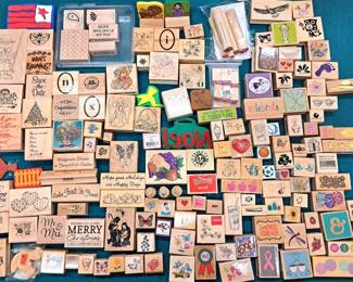 CARD MAKING SCRAPBOOKING RUBBER STAMPS LOT 