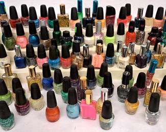 LARGE LOT NAIL POLISH BOTTLES BOUGHT FOR CARD MAKING SCRAPBOOKING 