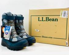NIB L.L. Bean Primaloft Dri-Lex Insulation Technology Winter Boots Blue, Gray, Black, Mens Size 11
