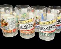 Vintage 1998 Baltimore Orioles Set of 7 Glass Cups MLB Baseball McDonalds

