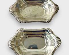 2 Fine Gorham Sterling Silver Monogrammed Stratford Dish 248 Grams
