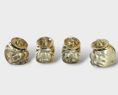 Fine Siam Sterling Silver Salt + Pepper Shakers 121 Grams
