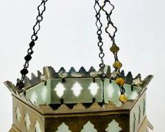 Antique Vintage Moroccan Brass Chandelier
