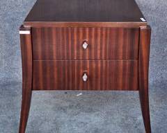 Modern 'designer High Quality 2 Drawer Side Table with Stainless Handles from Bolier & Co.
