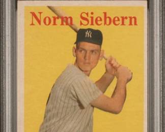 Norm Siebern - 1958 Topps - Rookie Card - Graded Excellent to Mint - PSA 6 - $79.00