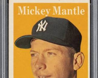 Mickey Mantle 1958 Topps PSA 7 (Near Mint) - High Quality Near Mint Card of the New York Yankee Great - $3,595.00