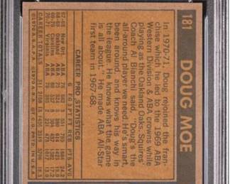 Doug Moe 1971 Topps  PSA 7 Back - $69.00