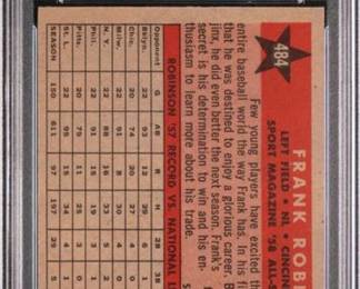 Frank Robinson 1958 Topps All Star 484  PSA 7 Back - $249.00