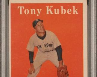 Tony Kubek - 1958 Topps Rookie Card - New York Yankee shortstop of the World Series years in the late 1950's and 1960's - This is second year card - Graded Very Good - PSA 3 - $59.00