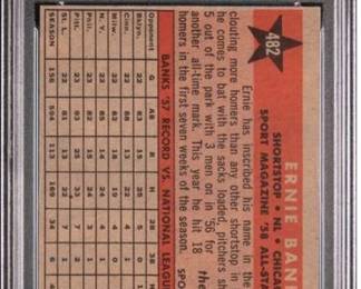 Ernie Banks 1958 Topps All Star 482  PSA 6 Back - $129.00