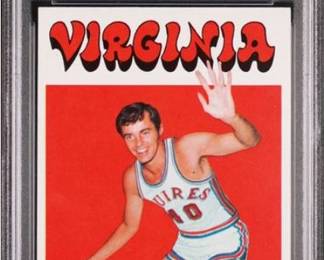 Doug Moe - 1971 Topps #181 - Rookie Card - Virginia Squires of the ABA - Moe was a player in the ABA  & a coach  the NBA - Graded Near Mint - PSA 7 - $69.00
