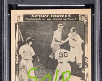 Ted Williams Joe DiMaggio Joe Gordon 1948 Swell Sports Thrills Three Run Homer in Ninth PSA 3 Sold