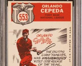 Orlando Cepeda 1959 Topps All Star 553  PSA 5 Back - $69.00