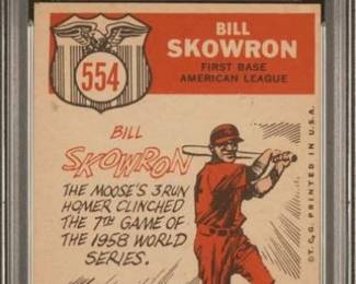 Bill Skowron 1959 Topps 554 All Star PSA 6 Back - $69.00
