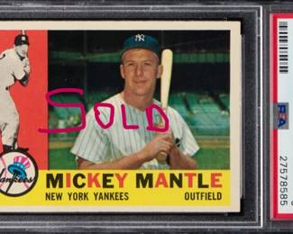Mickey Mantle 1960 Topps PSA 6 585 Sold