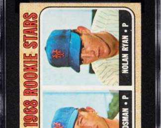 1968 Topps Rookie Card of Nolan Ryan - All Time Strikeout Record Holder and Hall of Fame Pitcher - Pitched a record 7 No-Hitters - Graded and Authenticated as SGC 4 - $899.00