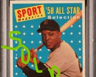 Willie Mays 1958 Topps All Star 486  PSA 5 Sold