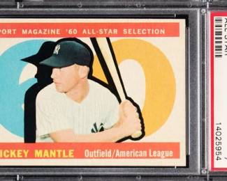 Mickey Mantle - 1960 Topps All Star Card #563 - Yankee Hall of Fame Legend - Graded Near Mint - PSA 7 - $799.00