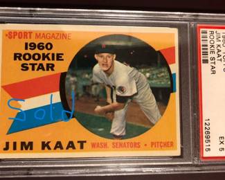 60 Kaat Topps Front Sold