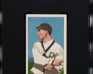 Mickey Doolan (Batting) - 1909-11 T206 - Rare Old Mill Back - Only 1 card of this version has been rated higher - Authenticated and graded SGC 5 (Excellent) - $499.00