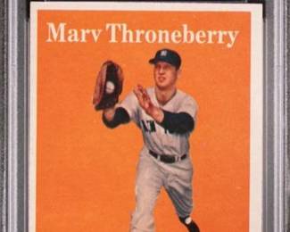 Marv Throneberry - 1958 Topps - Rookie Card - 1958 World Series Champions New York Yankees - Graded Near Mint - PSA 7 - $129.00
