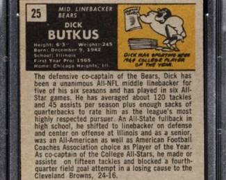 Dick Butkus 1971 Topps 25 PSA 8 Back - $249.00
