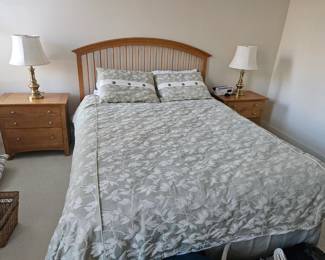 Queen Bed with matching nightstands
