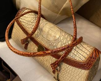 Brahmin Faux Crocodile Skin Purse