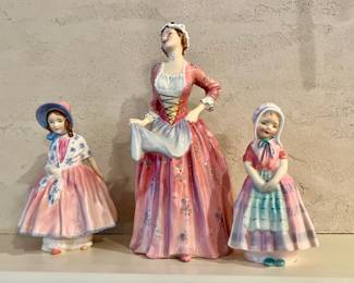 Royal Doulton "Mary Jane" Bone China Figurine, Royal Doulton "Lily" Porcelain Figurine, Royal Doulton Tootles Figurine 