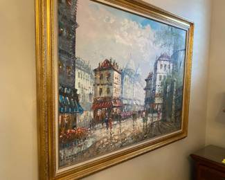 Framed Oil Painting "Basilica of the Sacred Heart Paris" by Caroline Burnett