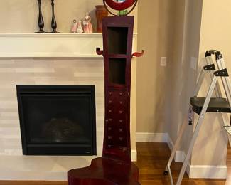 Mahogany Hall Tree Storage Seat with Mirror