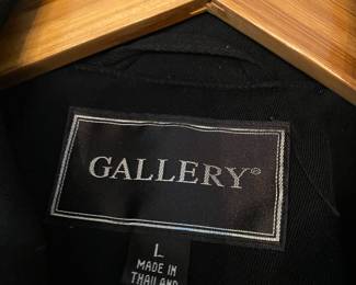 Gallery Black Wool Coat - Size L