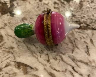 Limoges Porcelain Turnip Trinket Box