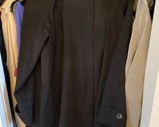 Gallery Black Wool Coat - Size L