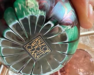 Isle of Wight Glass - Iridescent Glass Orb Paperweight