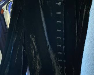 Liz Claiborne Black Velvet Button Up Shirt