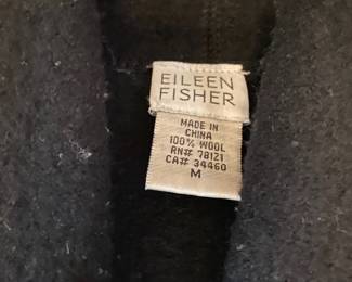 Eileen Fisher Black Wool Coat - Size M