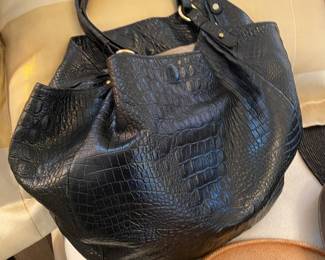 Brahmin Hobo Black Leather Shoulder Bag 