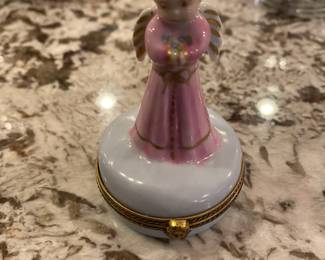 Limoges Porcelain Angel Trinket Box