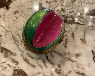 Limoges Porcelain Watermelon Trinket Box
