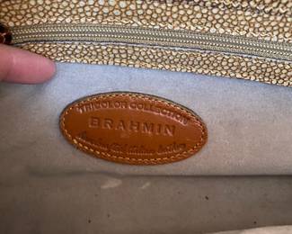 Brahmin Faux Crocodile Skin Purse