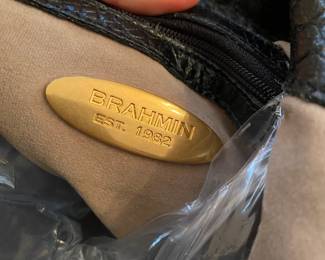 Brahmin Hobo Black Leather Shoulder Bag 